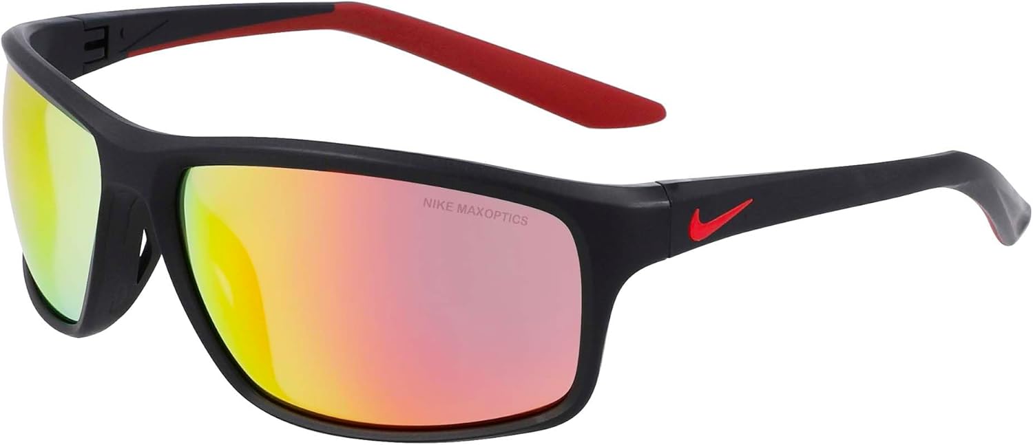 Nike Adrenaline 22-M DV2155 010 Sunglasses Matte Black/Grey/Red Mirror 64mm