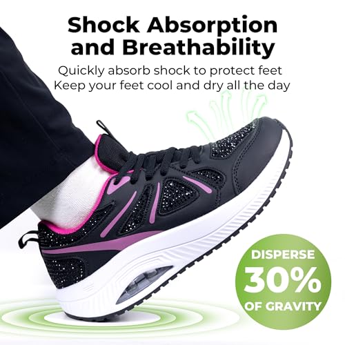 Image of AOV Women Arch Support Walking Shoes Orthotic Sneakers for Plantar Fasciitis Foot and Heel Pain Relief Tennis Shoes