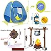 51vk3omulbl - MITCIEN Kids Camping Set with Campfire, Play Tent , Binoculars, Oil Lantern, Toddlers Pretend Cutting Fruits, Marshmallow, Camping Toys Play Set for Boys Girls 3-5 Year Old and Up Indoor Outdoor Toys - Kids Camping Set