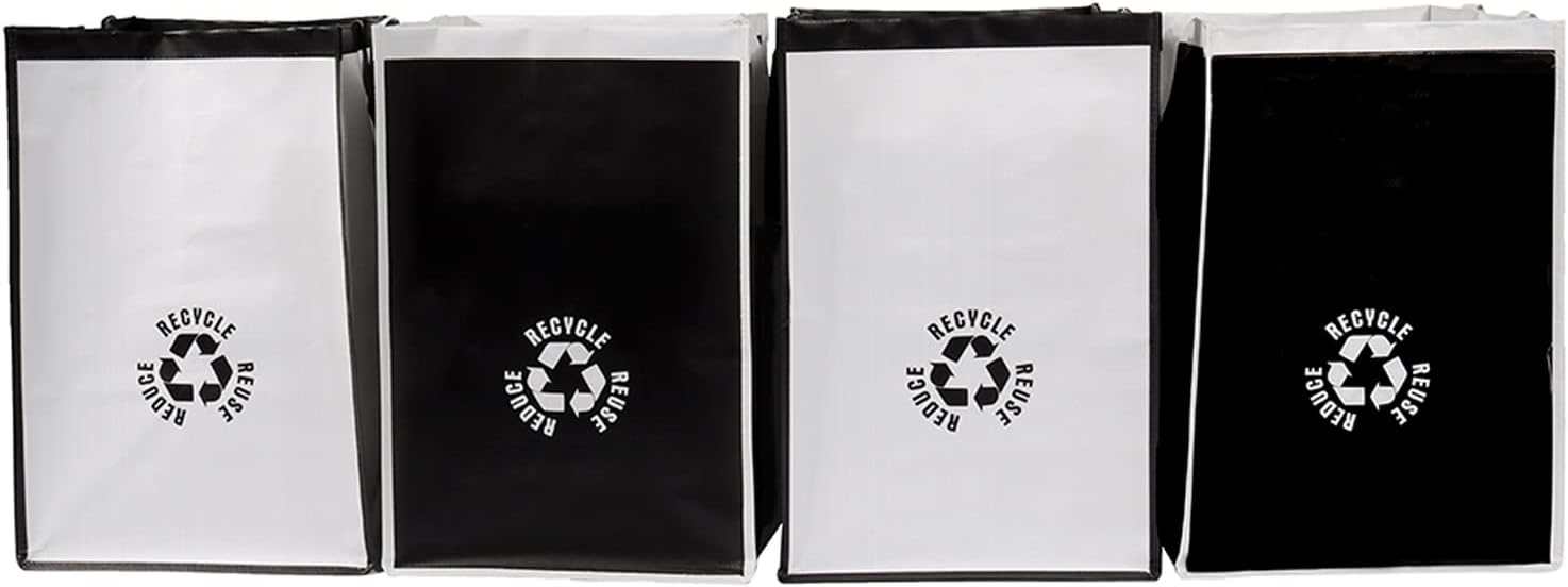 Lily queen Recycle Waste Bin for Kitchen Home Trash Sorting Bins Bag Base Plate Organizer Waterproof Baskets Container Polypropylene 4 Set