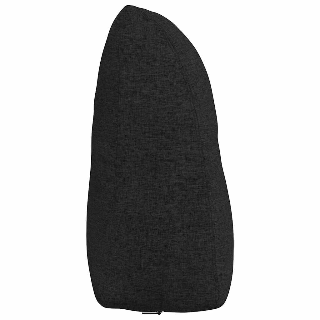 Cuscino per la schiena nero 60 x 24 x 50 cm