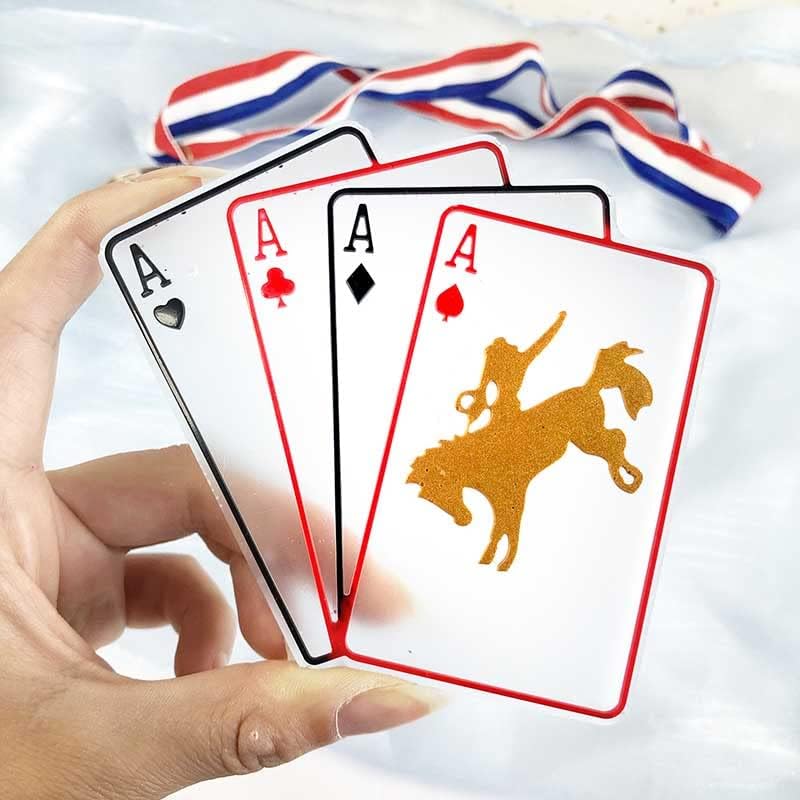 Miniatura 4 de Duawenki Molde de silicona Freshie del coche de la forma de cuatro A para hacer el aroma del jabón Perlas del coche Freshie vela colgante resina