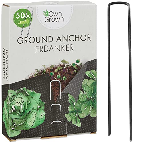 OwnGrown Erdanker Lang: 50 Bodenanker für Garten Unkrautvlies und Mehr -...