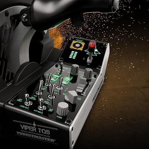 Image of Thrustmaster Viper TQS Mission Pack Metal Throttle Quadrant System - PC | 1:1 replica, 64 action buttons, 6 axes, 16-bit Hall-Effect, hot-swap panel, mini-sticks, trim wheel, chaff and flare switch