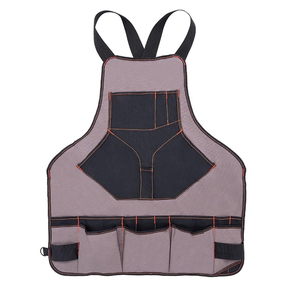 Hndhbfgrt Multifunctional Oxford Cloth Apron with Multiple Pockets for Electricians and Carpenters- Tool Storage Workwear Apron