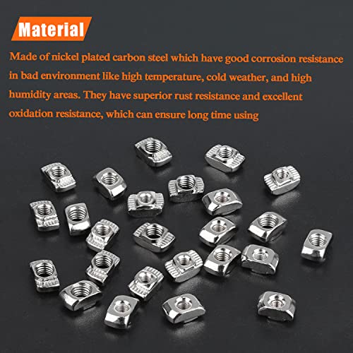 200 pieces 2020 series m5 t nuts m5 t slot nuts for aluminum profile