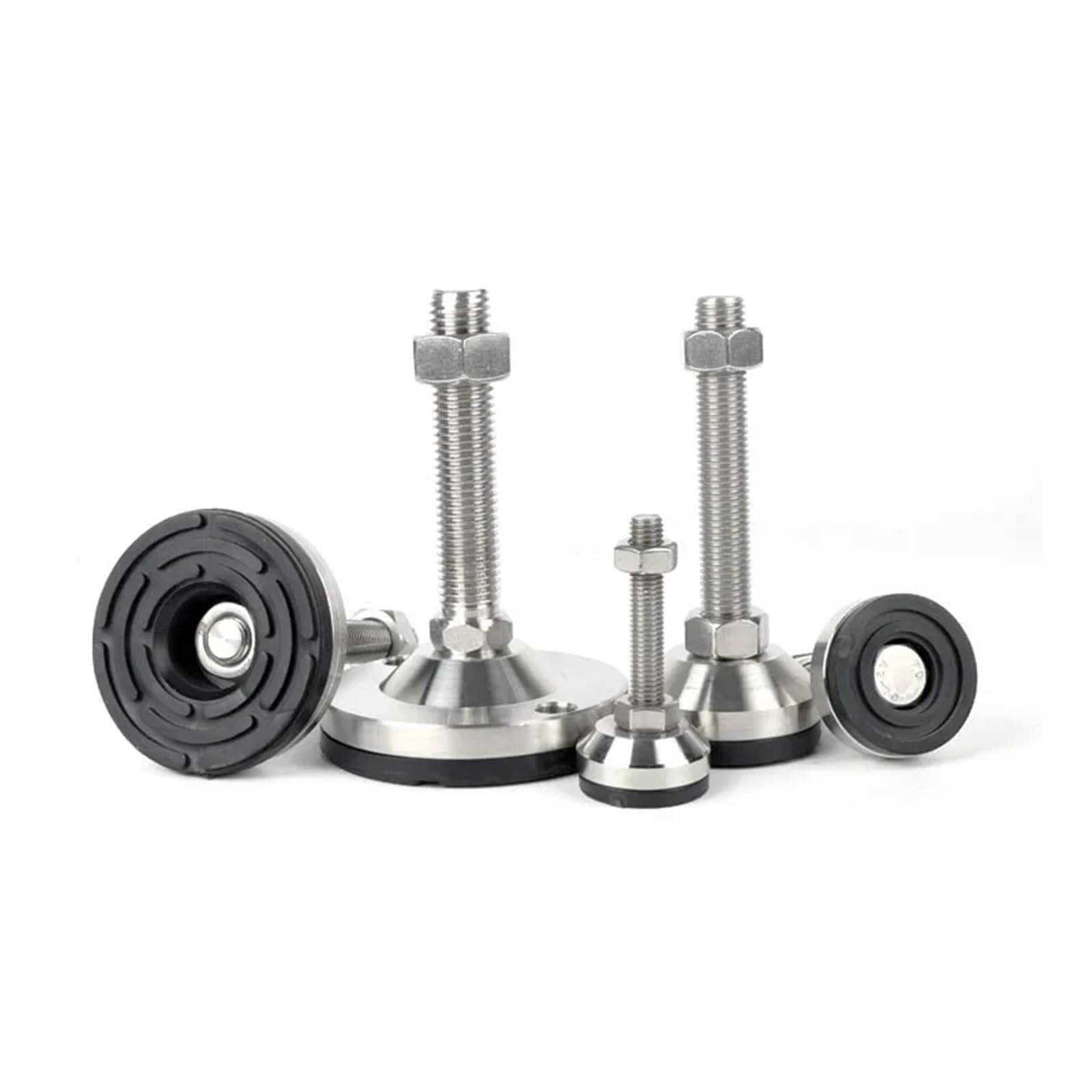 Nivelar patas de muebles y máquinas fácilmente con este kit de soporte fijo de 4 piezas
