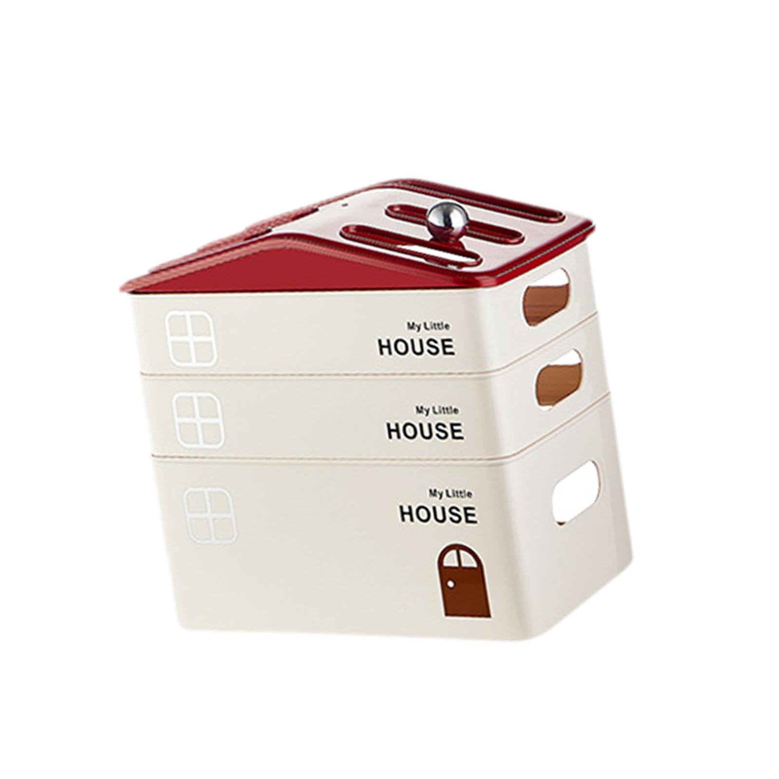 Generic Scatola Porta Router Organizzatore Cavi Gestione Scrivania Scatola Copri Router Multifunzione Materiale PP Resistente con Design Ventilato Adatta per, Tre Strati