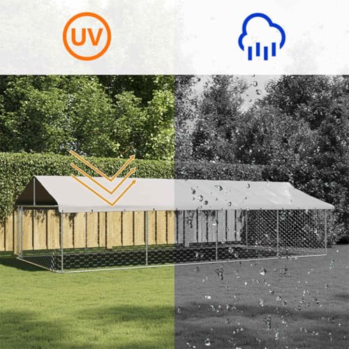 vidaXL Outdoor Hundezwinger Dach 600x300x150cm Hundekäfig Hundehaus Hundehütte