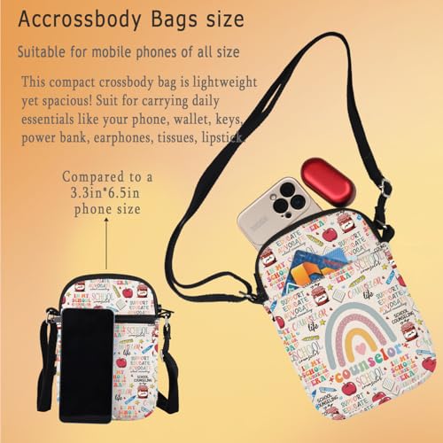 Gzrlyf School Counselor Crossbody Bag Thank You Gift Gift School Counseling Therapist Psychologist Counselor Wallet Bag4