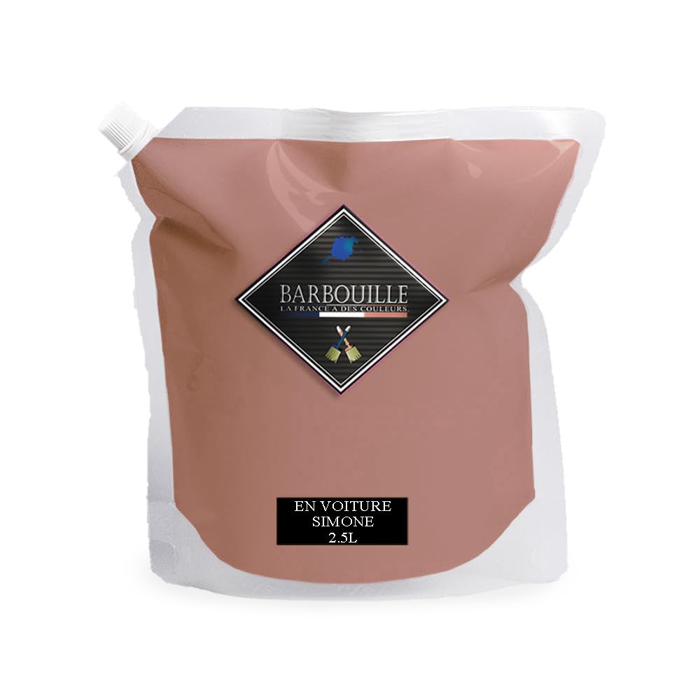 Peinture Lessivable Acrylique Mat – Murs et Plafonds - 2.5 Ltr Rouge et Rose - en Voiture Simone