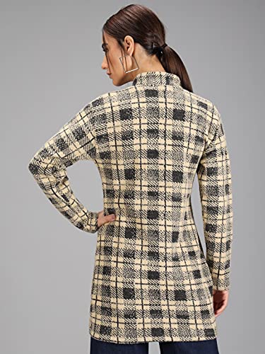 Image of eWools Women's Wool Blend Banded Collar Cardigan Sweaters