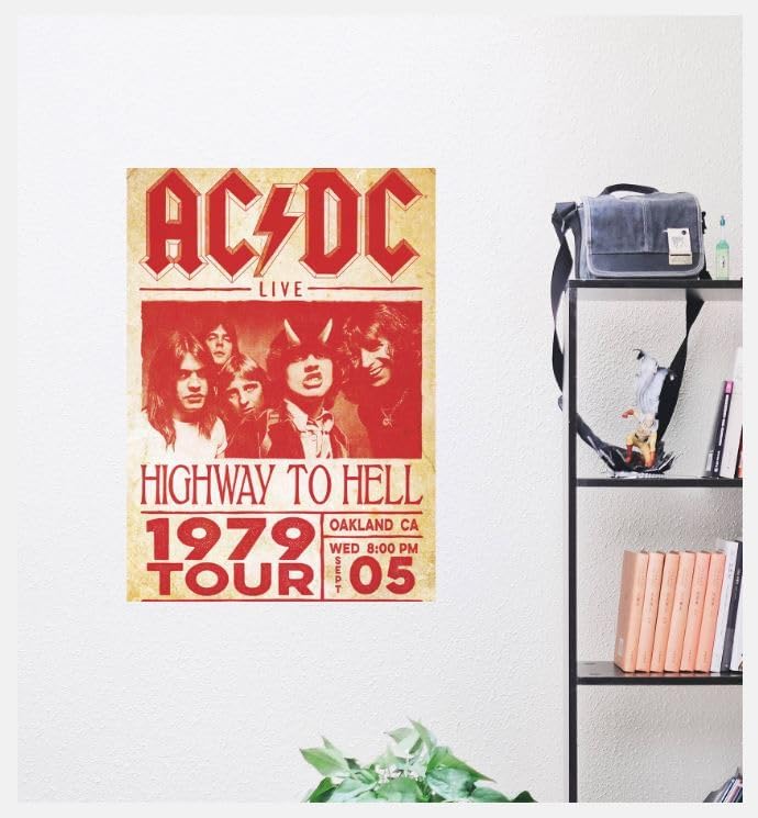 Miniatura 2 de FRAME USA ACDC Concert Highway To Hell 1979 Tour - Póster musical (24 x 36 pulgadas), enrollado