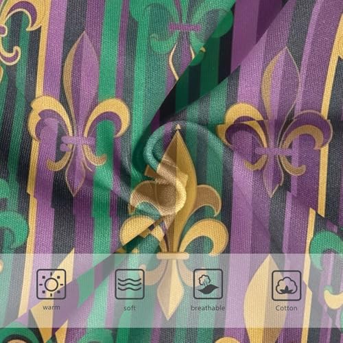 Fleur De Lis Mardi Gras Toddler Underwear, Girls Cotton Underwear, 2T–8 Years3