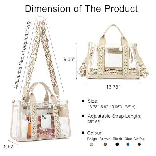Bolsa Clear Tote para mujer aprobada para estadio miniatura 3
