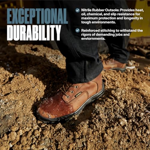 Image of EVERBOOTS ULTRA DRY Men's Waterproof Hiking Work Boots, Lightweight Ultility Leather Shoes, Water Proof Tactical Military Outdoor Ankle Mens Boot for Construction, Roofing, Hunting, Winter Trails