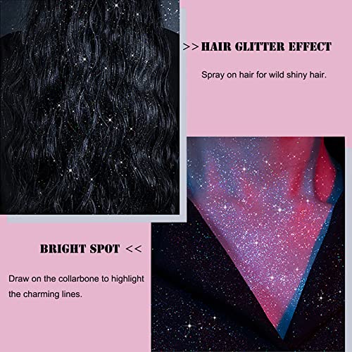 Shiny Glitter Spray, Hair And Body Glitter Spray, Quick-Drying Waterproof Long-Lasting Body Shimmery Spray For Prom, Festival Rave And Stage Makeup (2.11 Oz) #TOP4