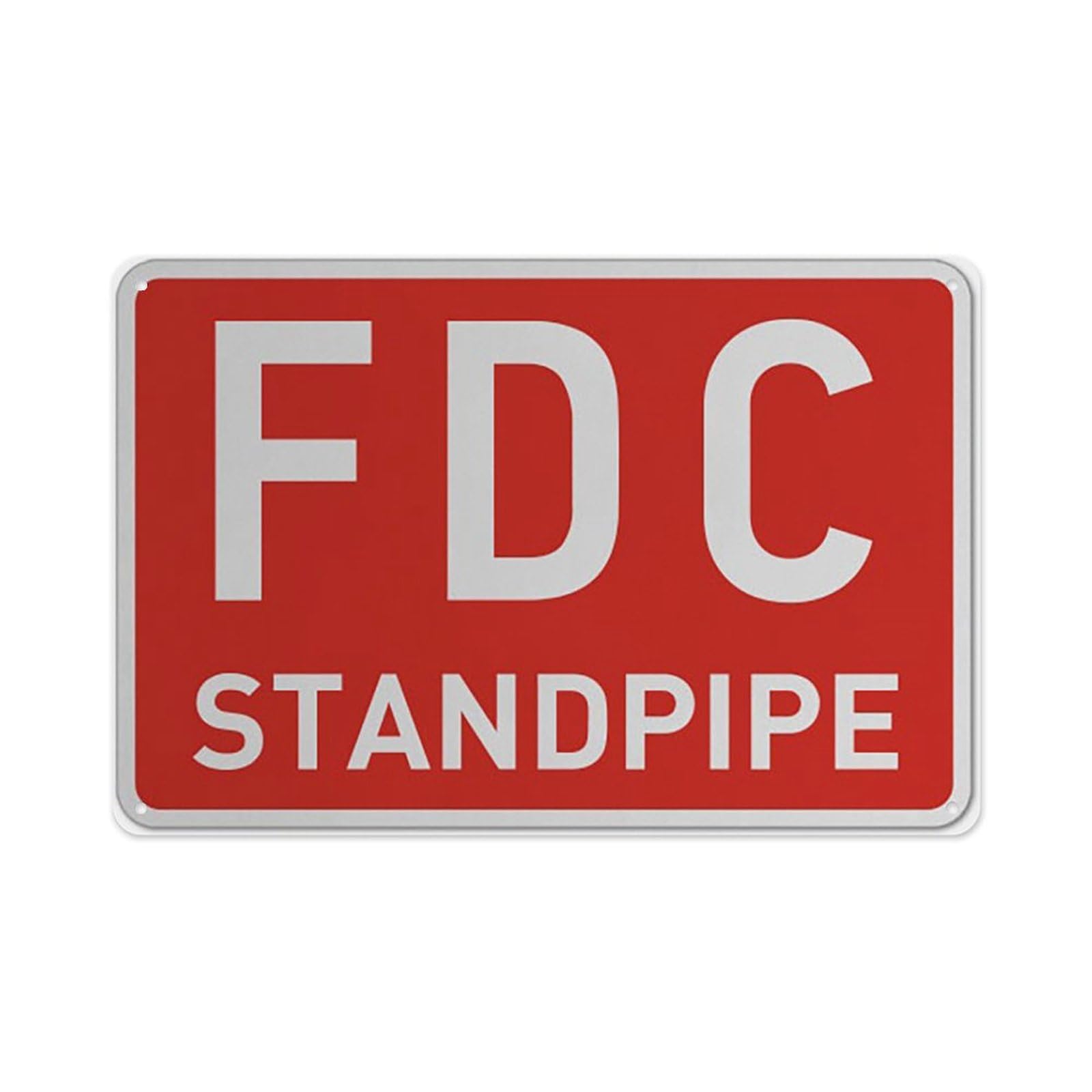 peiyeety Fdc Standpipe Sign Aluminum Tin Warning Signs For Home Outdoor Garden 12X16 Inches