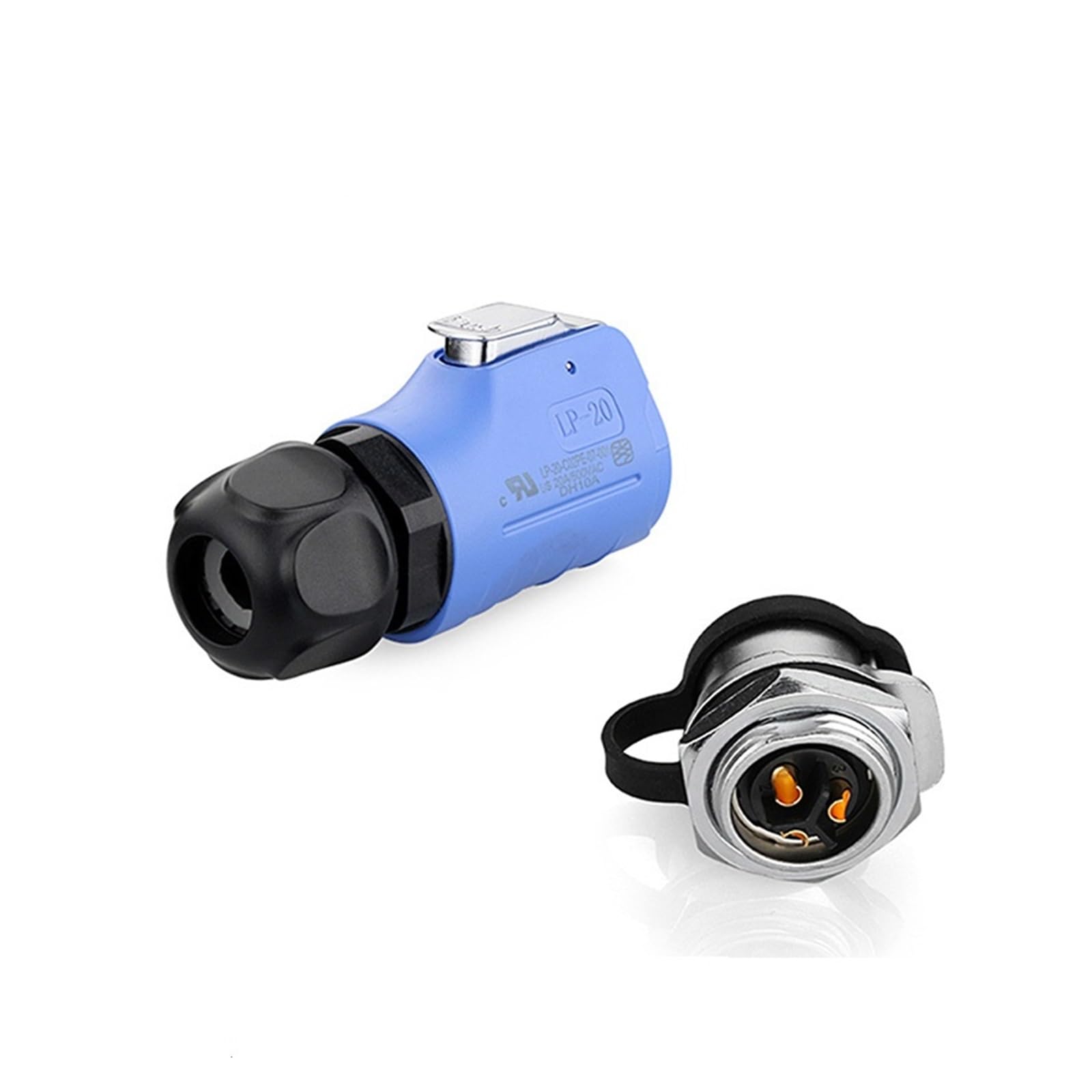 LP20 M20 3pin Waterproof Aviation Wire Power Connector Socket
