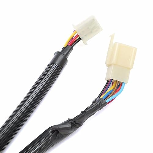 Miniatura 2 de Interruptores de control de manillar de motocicleta cromados de 1" 0.984in con arnés de cableado para Harley Cruiser Chopper XL