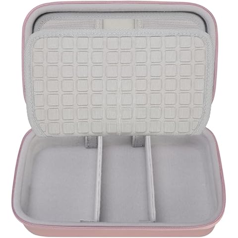 Elonbo Diabetic Supplies Travel Case, Glucose Meter Portable Storage Bag, Insulin Pen and Medication Carrying Case for Glucose Meters, Insulin Pen, Test Strips, Lancets, Syringe, Needles, Rose Gold. Cover