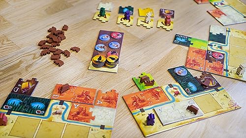 Image of Strategy Board Game, Kingdomino Mechanic with a Twist, Tabletop Game for Kids Teens Adults and Family Game Nights, Ages 8+, 2-4 Players, Moon River by Blue Orange Games