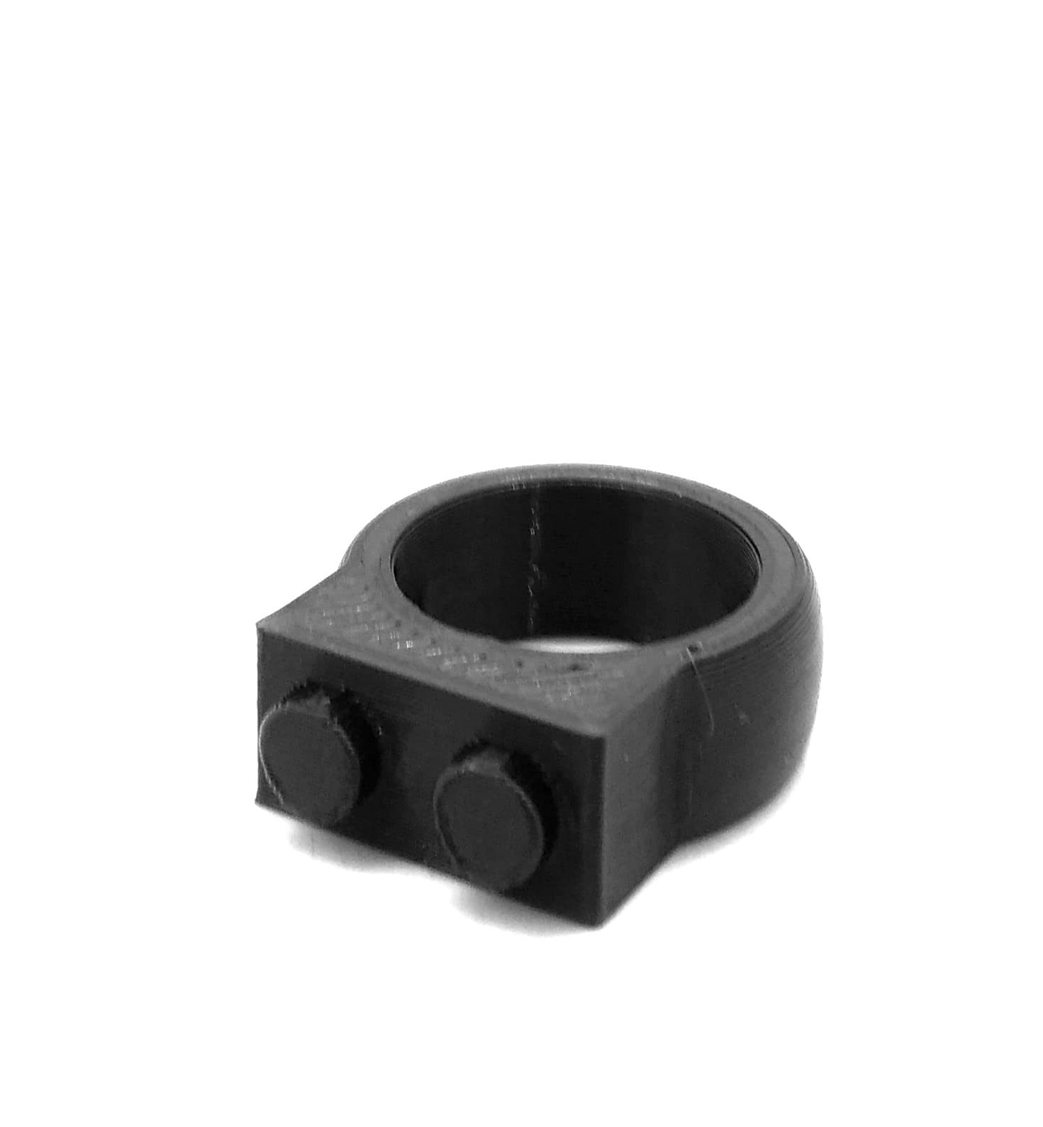 CERO ® 3D Printed Brick Ring for 5 Years Old | Compatible with Lego Technic (Black)