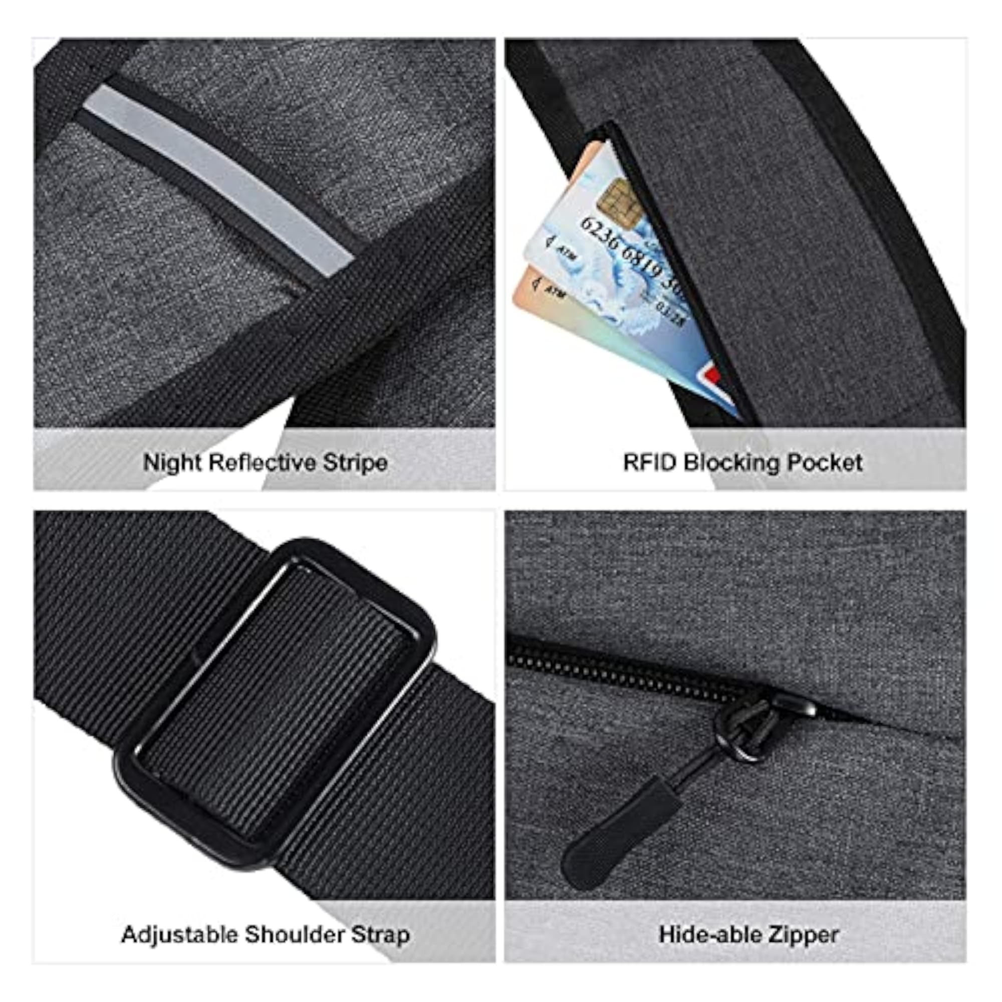 Men's Lightweight Anti-Theft Sling Shoulder Bag