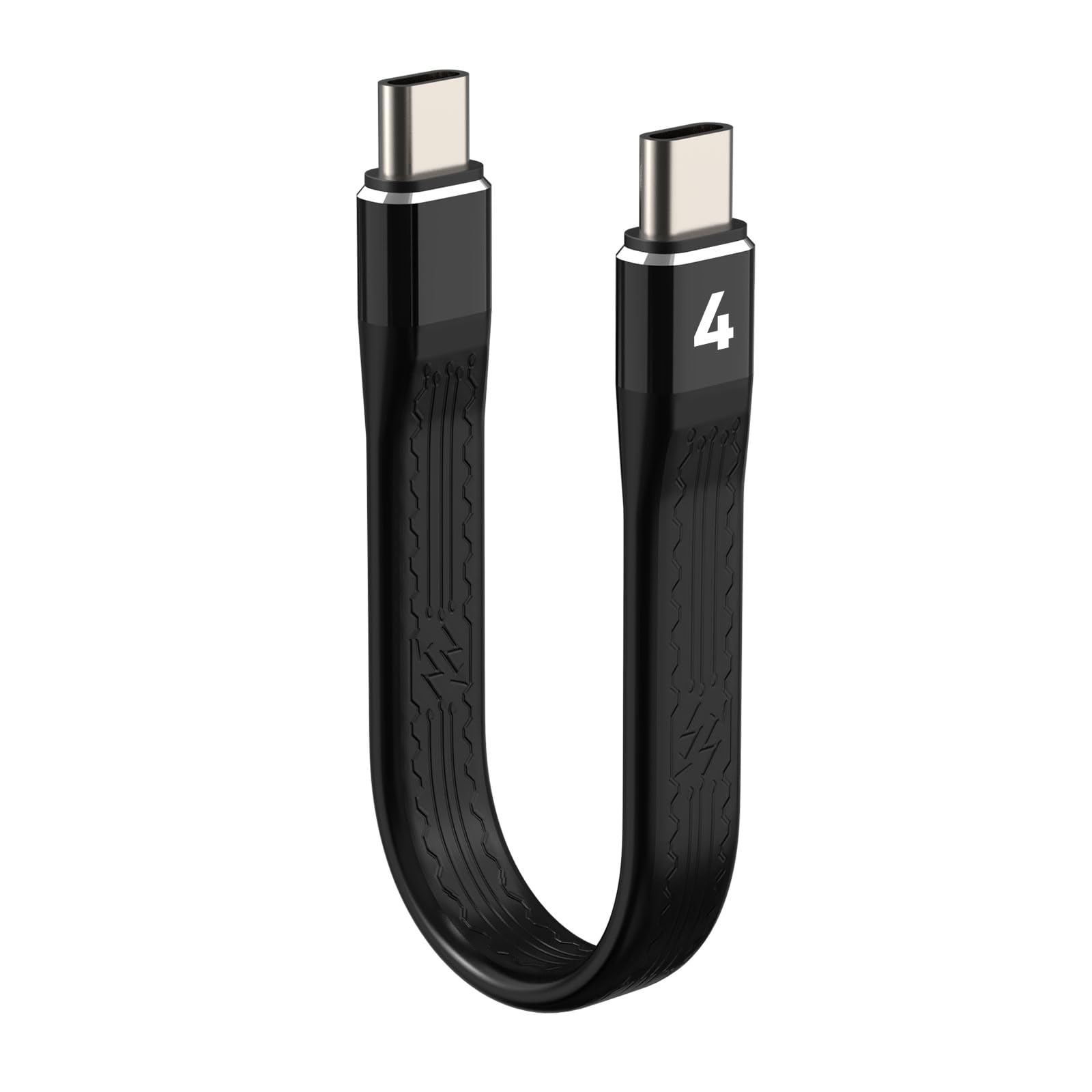 Gbformat Cavo USB C to USB C Corto 100W Maschio a Maschio Ricarica Dati Cavo Compatibile con Thunderbolt 4, Cavo USB Type C Corto 40 Gbps da 13cm Cavo Dati per Phone, Laptop
