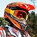 ILM DOT&ECE Adult Dirt Bike Helmets ATV Motocross Dirtbike BMX MX Offroad Dual Sport Full Face Casco para Moto Model AP-868(Warm Red,Adult-L)