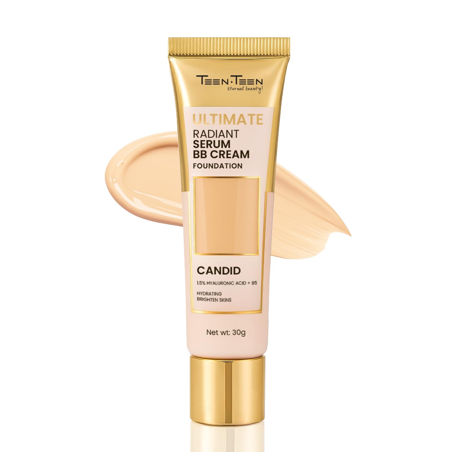 TEEN.TEEN BB Cream Foundation Ultimate Radiant Serum for Face Make-up Fairness (Natural Nude)