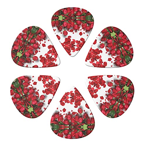Red Rose Petals Lot de 6 médiators pour guitare acoustique, guitare électrique, basse, ukulélé – fins, moyens et épais. - Les Beatles, Paul McCartney, John Lennon, RIngo Starr, George Harrison Red Rose Petals Lot de 6 médiators pour guitare acoustique, guitare électrique, basse, ukulélé – fins, moyens et épais. – Image 5