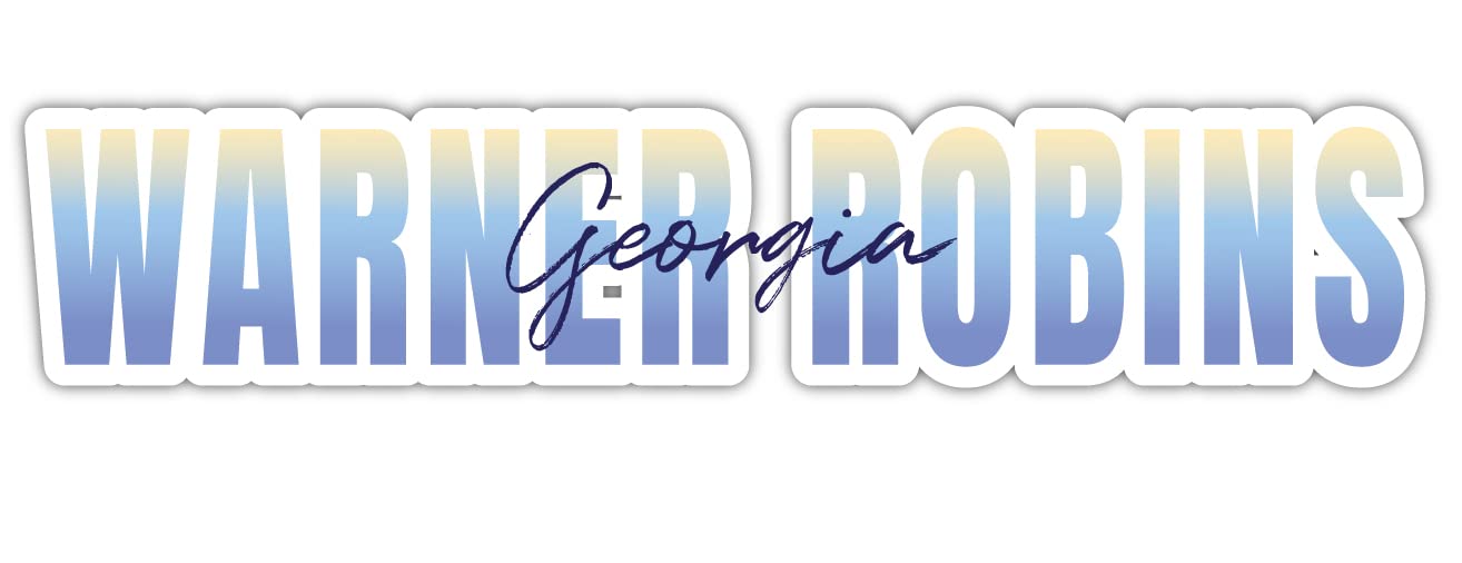 Warner Robins Georgia Souvenir 4-Inch Magnet Script Design 4 Inch|Magnet