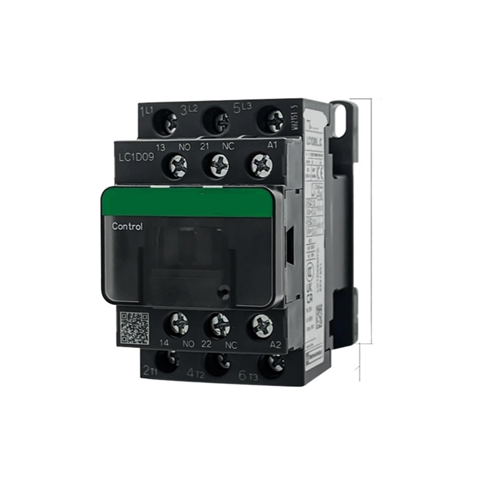 Contactor tripolar LC1D09A M7C 220V para control de motor trifásico 8