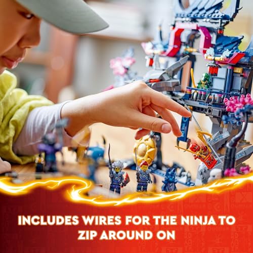 Image of LEGO Ninjago Wolf Mask Shadow Dojo Building Toy - Pretend Play Ninja Figures & Playset - Toys for Boys & Girls, Ages 9+ Years - W / 8 Minifigures - 71813