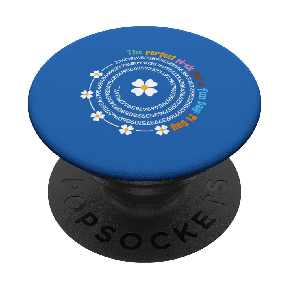 The Perfect Pi ck For a Fun Day Pi with flower day spiral Ma PopSockets Swappable PopGrip