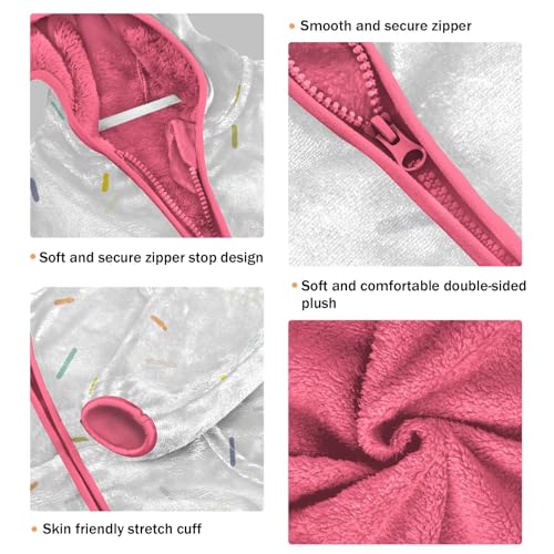 GuoChe Colorful Abstract Confetti Girls Sherpa Jacket With Hood3