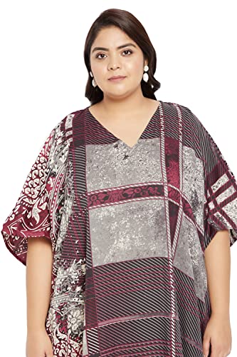Image of Oussum Women Kaftan Plus Size Polyester Summer Lightweight Caftan Swimsuit Cover Ups Maxi African Mumu Lounge House Dress