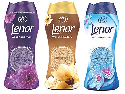 Lenor Zestaw perfum do prania (Amethyst Blumententraum - złota orchidea, kwietniowa świeżość) (3 x 210 g)