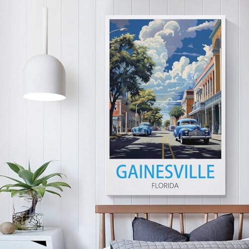 Affiche voyage vintage Gainesville Florida sur toile grand format 60x90 - 5