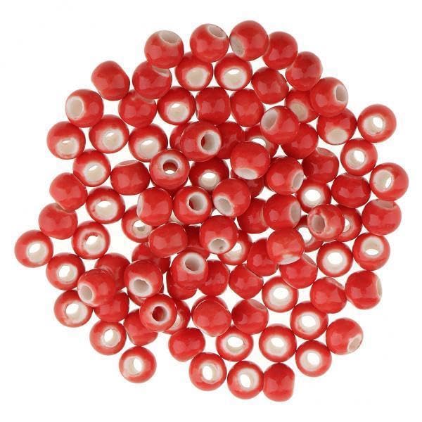 SNAPPSY 3x100pcs 6mm Ceramic Loose Beads Charms for DIY Jewelry Making Red-picture-28