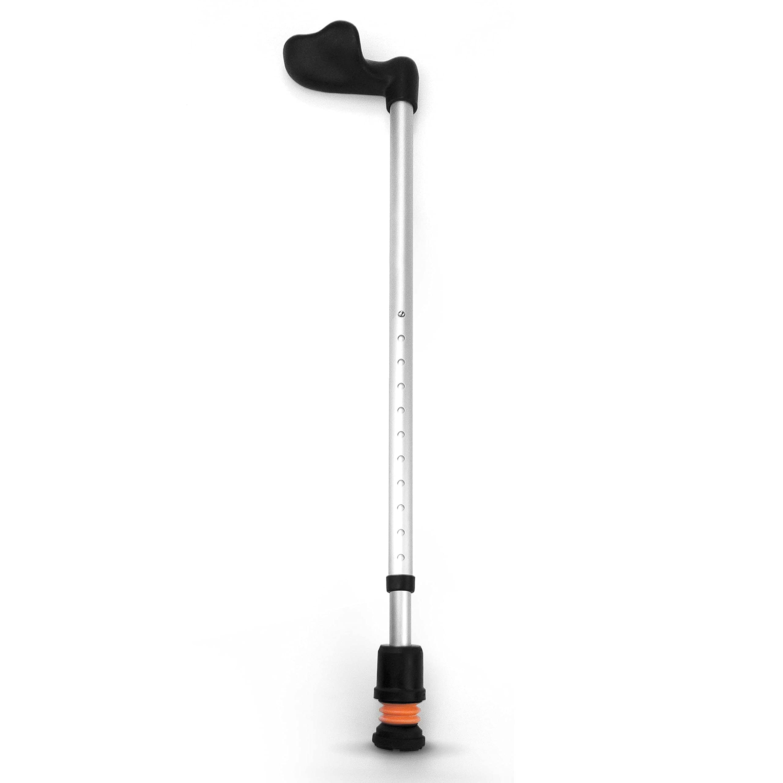Mobility ChoicesLeft Handed Ergonomic Fischer Handle Lightweight Height Adjustable Walking Stick with Flexyfoot Shock Absorbing Ferrule