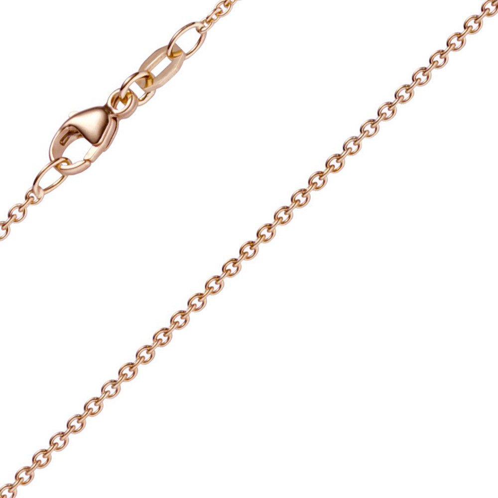 1,5mm Rund-Ankerkette aus 585 Gold Rotgold Kette Collier Halskette, 40cm