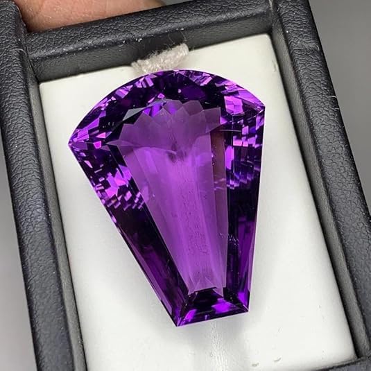 50 Ct Natural Purple Amethyst Fancy Shape Certified Loose Gemstone for Jewellery Making