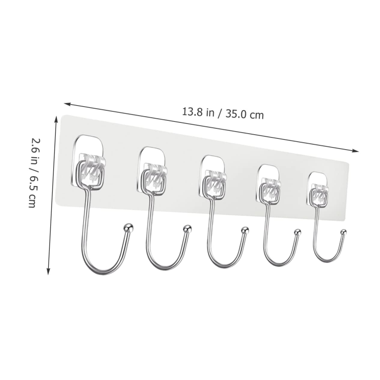 VASDEV 16 Piezas de Gancho de Pasta Fuerte Percha de Metal Perchas de Metal Sombrero de Servicio Pesado Percha de Pared Ganchos de Pared Adhesivo para Colgar en la Pared Soporte para llav