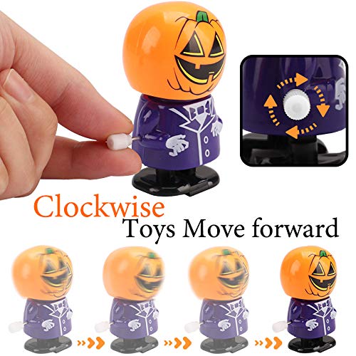 Dokeawo Halloween Wind Up Toys, 15 Pcs Halloween Toys Halloween Goody Bag Filler Novelty Jumping and Walking Toys Trick or Treat Bags Supply for Child Kids Party Favors - Thumbnail 6