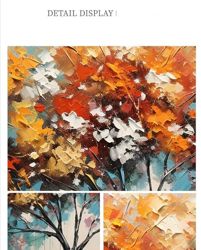 Hand-Painted Tree of Life Oil Painting on Canvas for Living Room,Frame Colorful Tree Wall Art for Bedroom,Large 3D Artwork Thick Textured Wall Decor for Office Home Decor 24x56 inches - Image 4