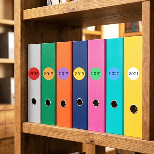 DOPENSPI 480 Stück Groß Klebepunkte Bunt,50mm Runde Punktaufkleber Beschreibbar Farbkodierung Etiketten 10 Farben Markierungspunkte Selbstklebend Klebe Punkte für Büro Zuhause Schule Basteln