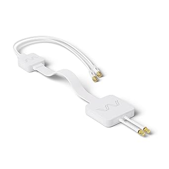 Waveform [v2] Window Entry Cable Low-Loss, Ultra Flat-Ribbon 2-in-1 Passthrough Cable | SMA Male to SMA Female | for Windows and Doors