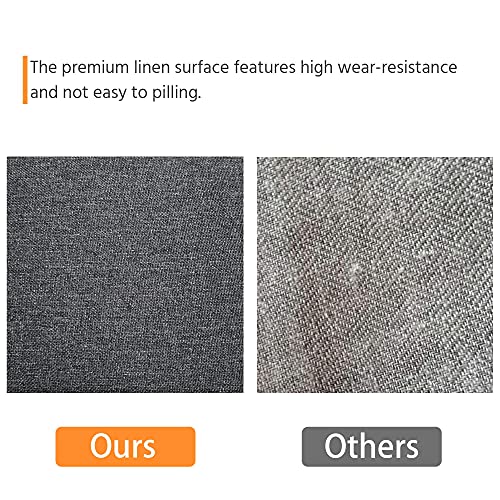 Yaheetech 75.5’’ W Modern Sofa Couch Linen Fabric Upholstery Mid-Century Fabric Low Back 2-Seat Sofa Couch Armrests Pillow Top Backrest Loveseat Grey #TOP6